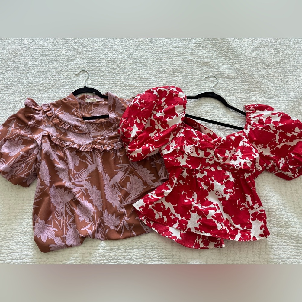Set of two tops Entro brand and Free the Roses size small